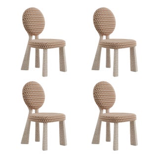 Mary II Dining Chairs with Upholstered Legs by Ottiu, Set of 4 For Sale