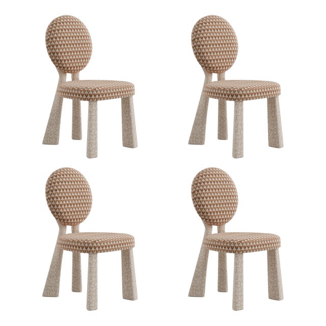 Mary II Dining Chairs with Upholstered Legs by Ottiu, Set of 4 For Sale