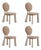 Mary II Dining Chairs with Upholstered Legs by Ottiu, Set of 4 For Sale