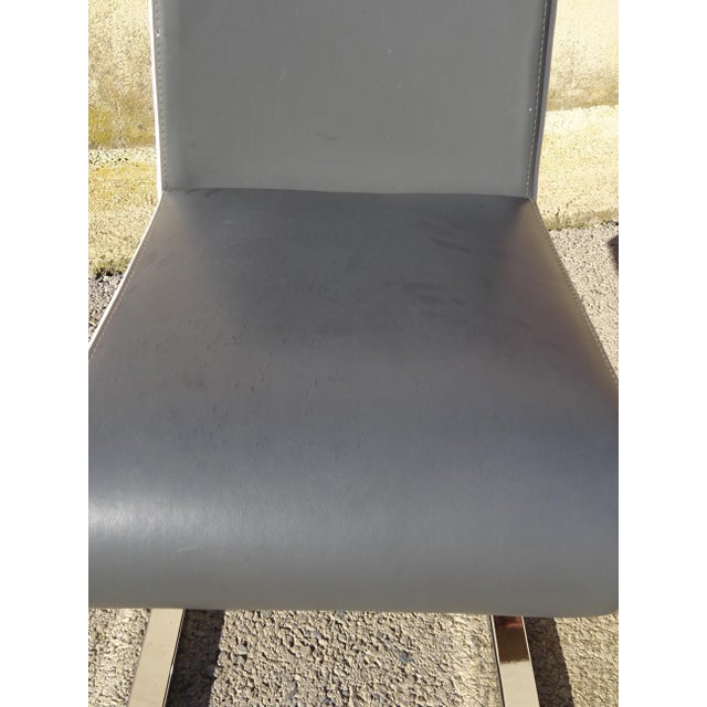 Chrome Base Zig Zag Chairs, 2000s, Set of 3 For Sale - Image 16 of 18