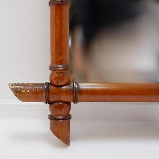 Large Wall Mirror in Imitation Bamboo For Sale - Image 9 of 13