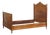 Antique French Louis Philippe Style Bed on Casters, 1890s For Sale