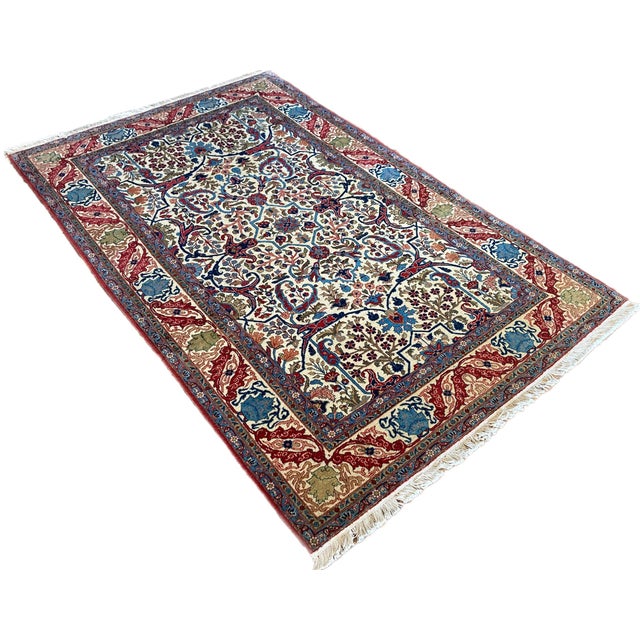 Antique Qum Rug, 1890s For Sale - Image 3 of 17