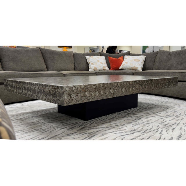 Large Brutalist Metal Coffee Table For Sale - Image 10 of 15
