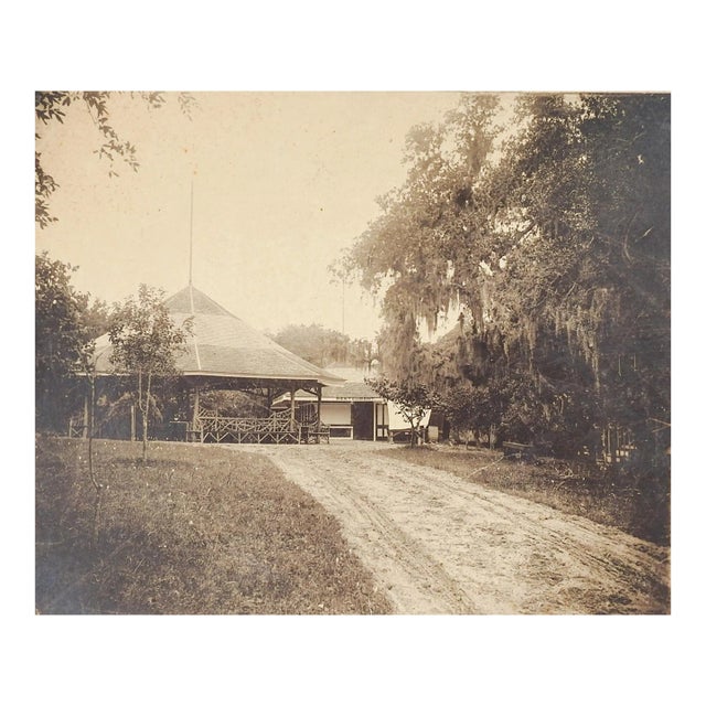 Antique New Braunfels, Texas Gazebo Pavilion Restaurant Photograph For Sale