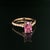Diamond Purple Sapphire Ring 2 TCW 14k Gold Certified, Size 6.5 For Sale In New York - Image 6 of 9