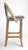 2020s Lila Rattan 28 in. Seat Height Bar Stool with Back and Footrest, White/Navy Stripe/ Natural Rattan Frame For Sale - Image 5 of 10