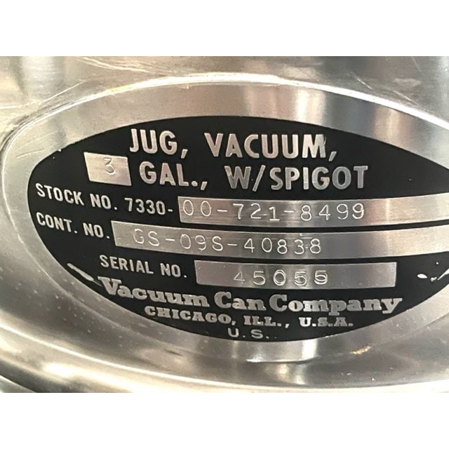 1950s Vintage Thermal Vacuum Can Company Stainless Steel Jug with