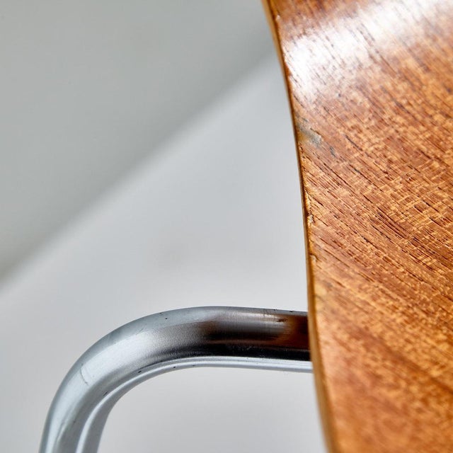 Teak Model 3107 Chair by Arne Jacobsen for Fritz Hansen, 1960s For Sale - Image 15 of 18