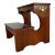 1980s Solid Wood Step Stool W/ Brass Handles-Georgian Style Bed/Library Step Stool-Cherry/Mahogany Finish-Display Shelves-Tiered Plant Stand For Sale