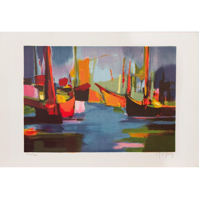 'Marine La Soir' by Marcel Mouly, 1989, Musee Moderne, Paris, Salon D'Automne, New York Museum of Modern Art, Los Angeles County Museum of Art For Sale - Image 10 of 12