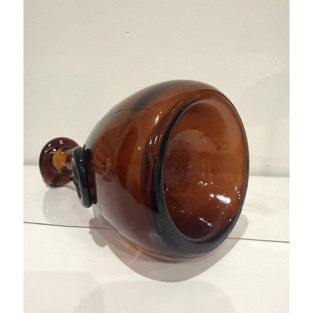 Mid-20th Century Danish Holmegaard Amber Art Glass Viking Carafe by Ole Winther For Sale - Image 4 of 6