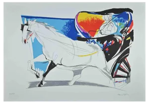 Sandro Trotti, Risciò, Original Lithograph, 1970s