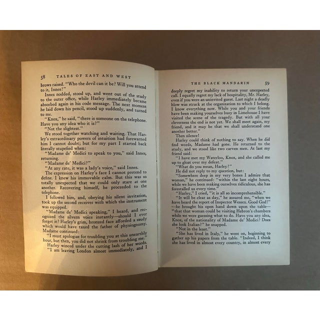 Vintage “Tales of East and West” by Sax Rohmer | Black & Gold Decorative Hardcover For Sale - Image 4 of 4