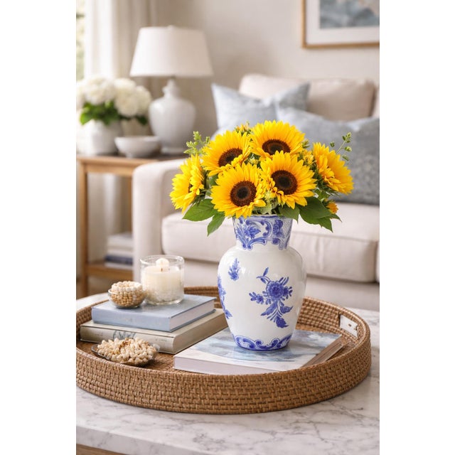 Late 20th Century Tiffany & Co. Blue & White Delft Vase For Sale - Image 5 of 5