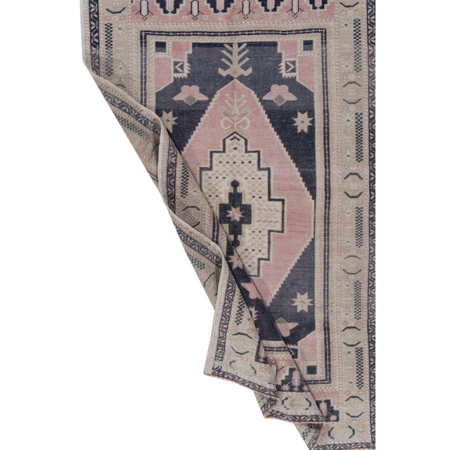 1940s Vintage Turkish Oushak Area Rug 3'4 X 5'6 For Sale - Image 5 of 8