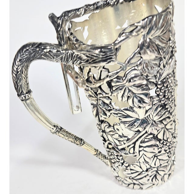Arthur Court Silver Grape Leaf Wine Bottle Holder For Sale - Image 4 of 11