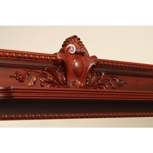 Brown Renaissance Revival Carved Mahogany Sideboard with Mirror For Sale - Image 8 of 12