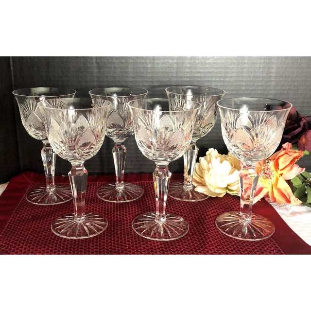 Bohemia Wine Glasses 24% Lead Crystal -Set of 6 For Sale In Phoenix - Image 6 of 9