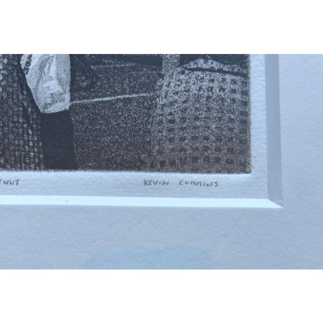 1980s Original Aquatint Etching of Broad & Chestnut Philadelphia by Kevin Cummins For Sale - Image 5 of 7