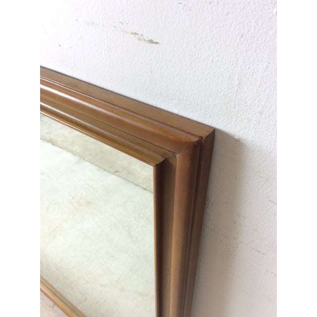 Brown Mid Century Modern Mirror With Rectangular Walnut Frame For Sale - Image 8 of 12