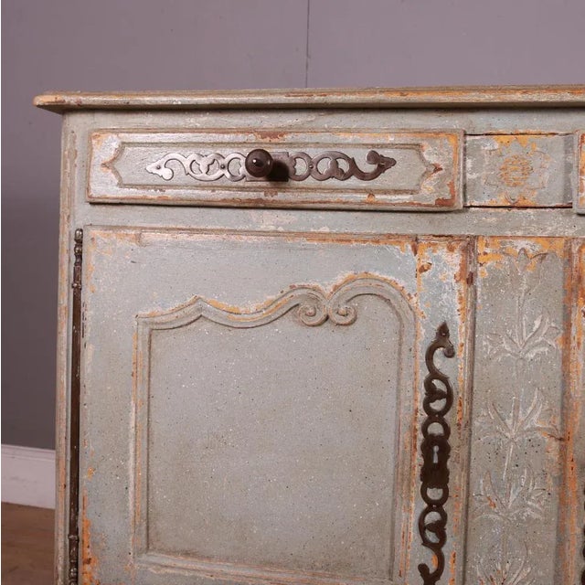 Gray French Painted Buffet For Sale - Image 8 of 11