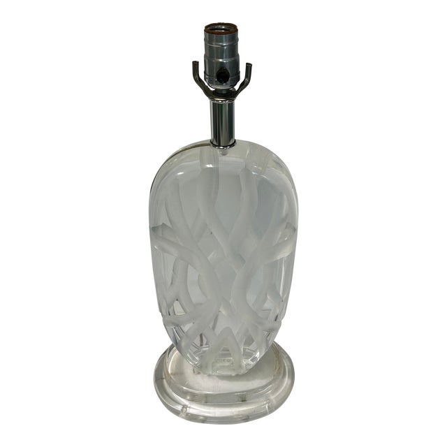 1970s Lucite Lamp Signed Van Teal For Sale