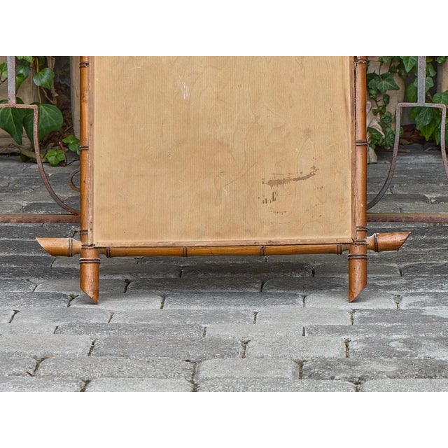 French Faux Bamboo Wall Mirror with Carved Frame, circa 1900 For Sale - Image 11 of 12