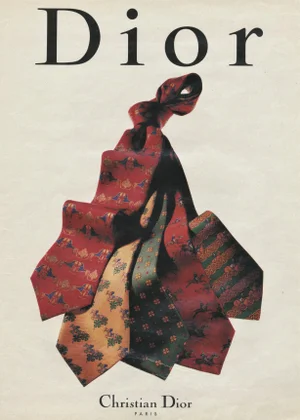 1996 French Dior Fashion Advertisement Print-Men's Horse Themed Ties