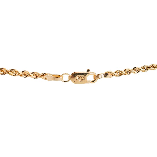 14k Yellow Gold Beaded 40” Rope Chain For Sale In Houston - Image 6 of 7