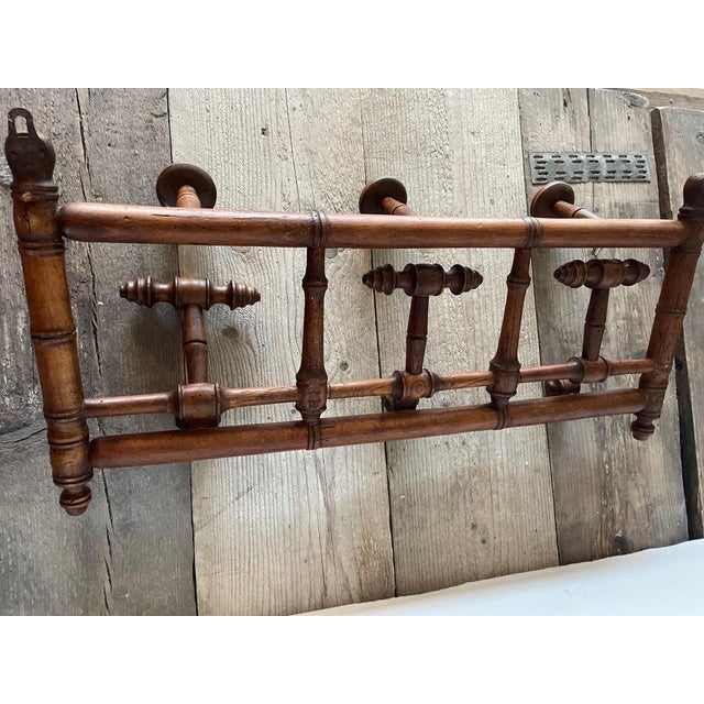 Antique Wooden Coat Rack, 1890s For Sale - Image 6 of 10