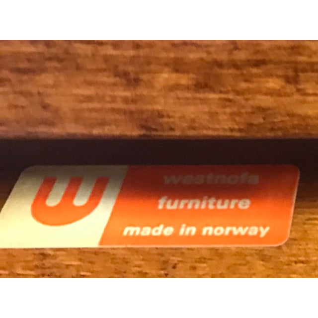 1960s 1960s Mid Century Modern Ottoman Foot Stool by Westnofa - Vintage Teak Footstool For Sale - Image 5 of 9