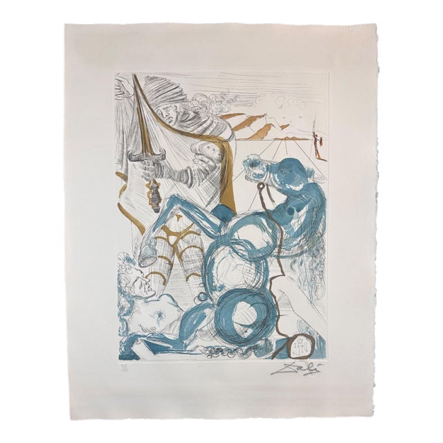 Share Dali Saint Martin Hand Signed Numbered Etching Surreal Rare For Sale