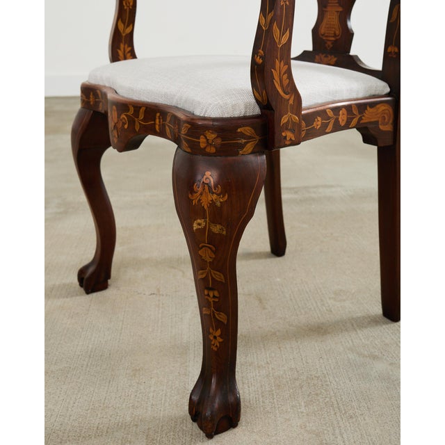 Set of Ten Dutch Baroque Style Walnut Mahogany Dining Chairs | Chairish