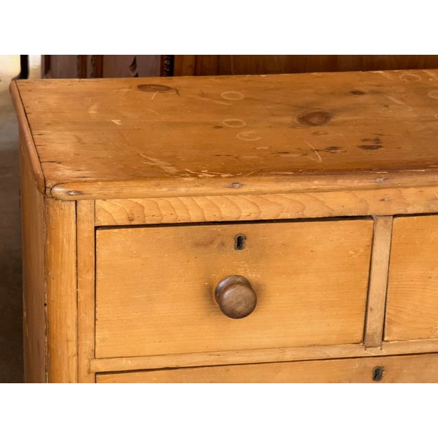 19th Century English Pine Chest of Drawers For Sale - Image 6 of 12