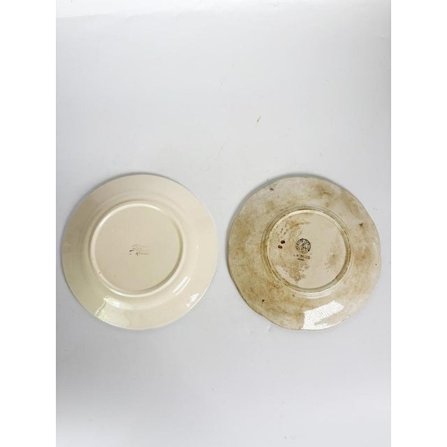 Majolica Plates, France, 20th Century, Set of 2 For Sale - Image 11 of 15