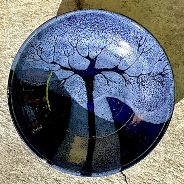 Vintage Boho Studio Pottery Tree Bowl For Sale - Image 4 of 4