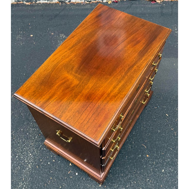 Brown Late 20th Century Georgian Solid Cherry Chair Side Chest For Sale - Image 8 of 8