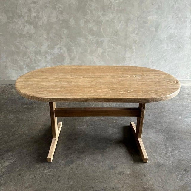 Mid-Century Modern Tami Oval Dining Table For Sale - Image 3 of 9