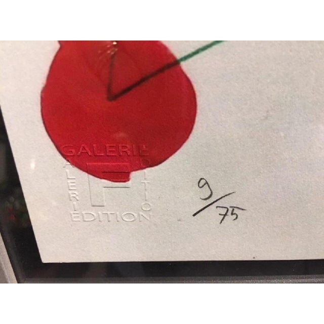 Minimalist Acrylic and Paper Poster by Paul Kostabi for Gallerie Edition F, 1980s -Paul Kostabi is a painter, musician and...