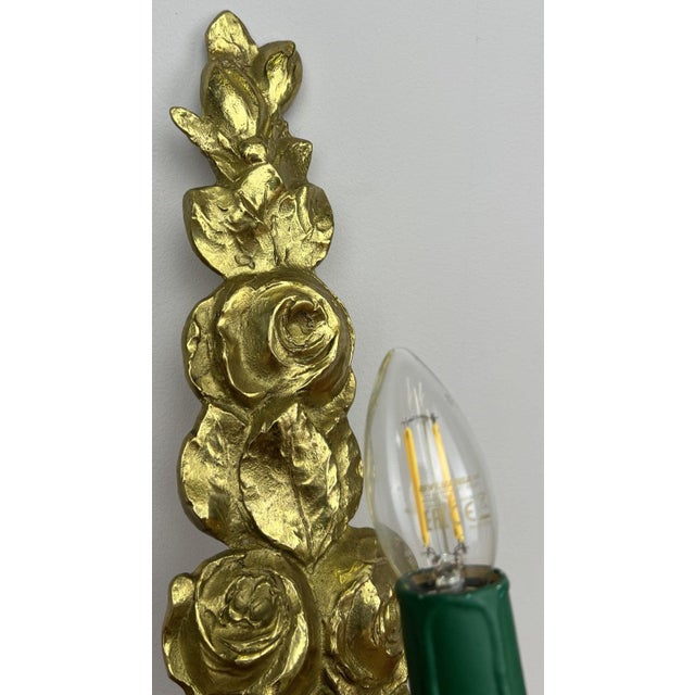 Gold Vintage French Wall Sconces, Set of 2 For Sale - Image 8 of 11