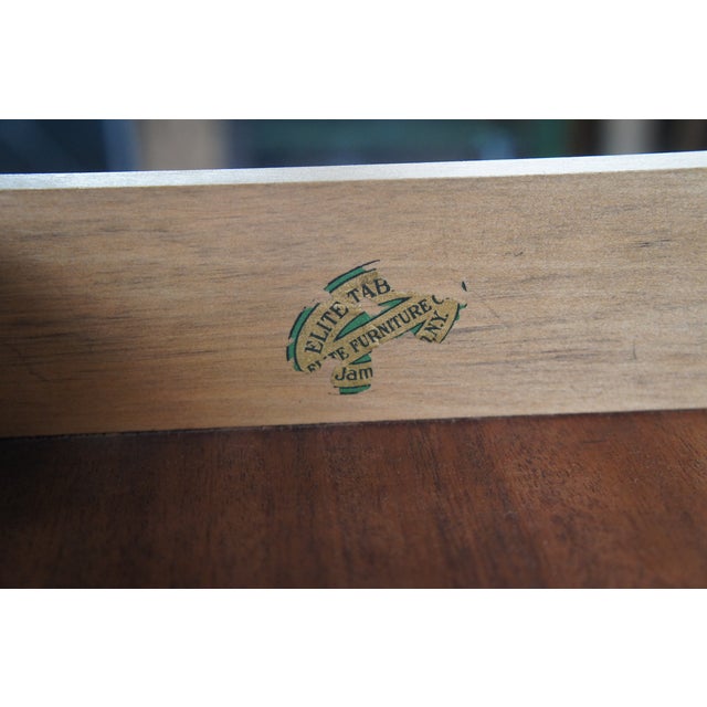 Antique Elite William & Mary Style Walnut Oval Drop Leaf Gateleg Console Table For Sale - Image 11 of 11