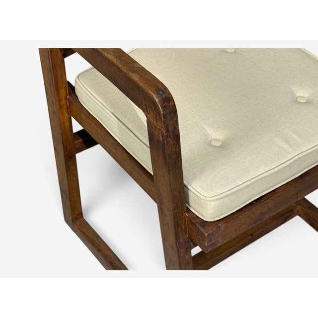 Wood Pierre Jeanneret, 'Box' Armchair, Teak, Cane, Chandigarh, India, 1960s For Sale - Image 7 of 15
