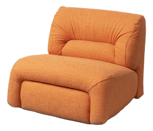 Vintage Orange Fabric Armchair, 1970s