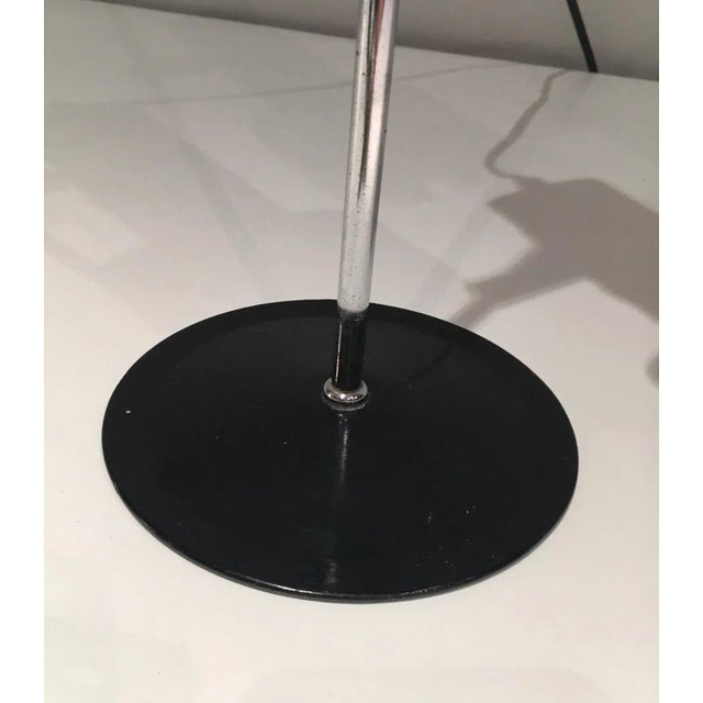 1970 French Adjustable Black Lacquered and Chrome Table Lamp For Sale - Image 11 of 13