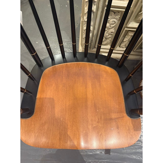 Mid-Century Columbia Wooden Two-Toned Armchair For Sale In Boston - Image 6 of 10