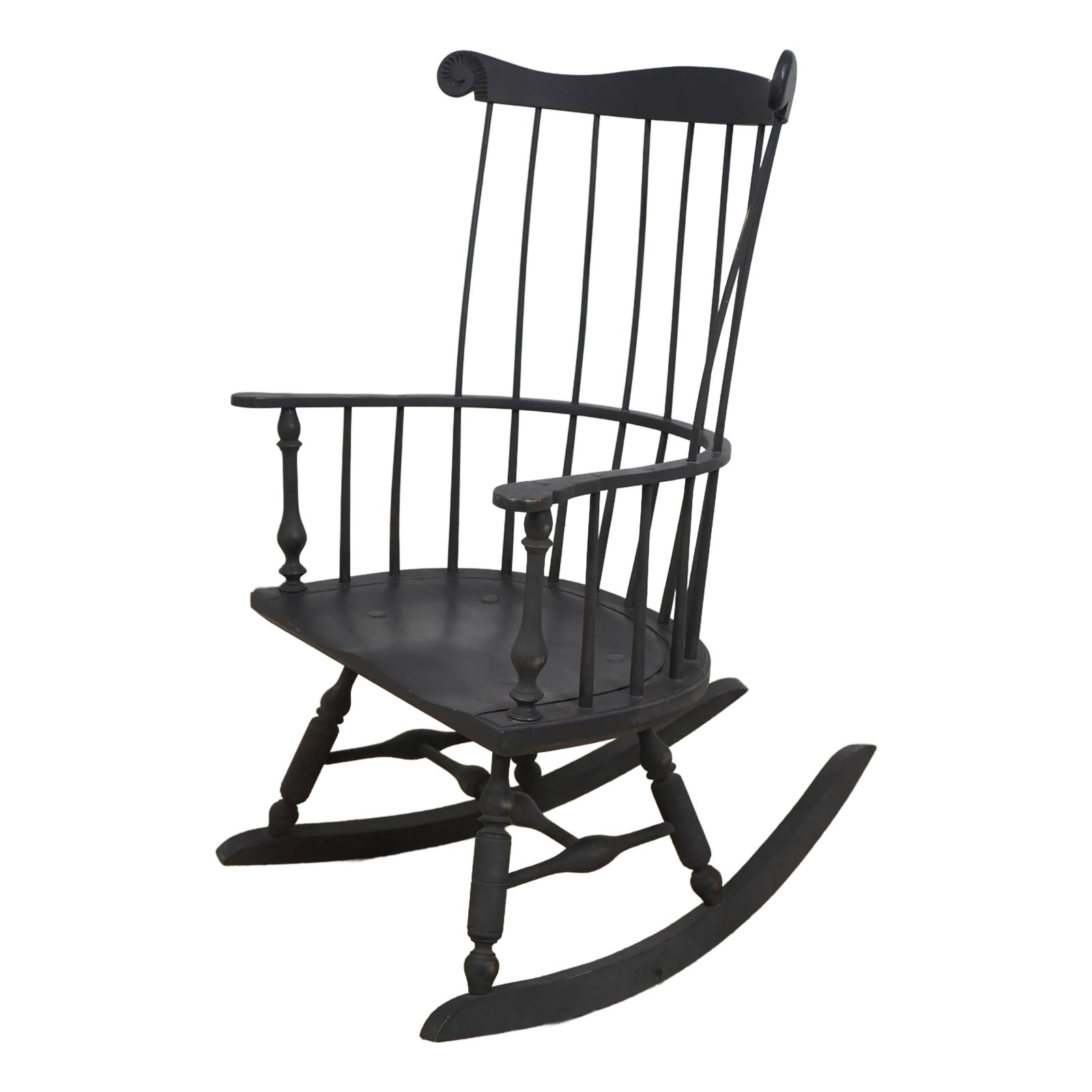 Bench Made Hand Crafted Windsor Style Rocking Chair | Chairish