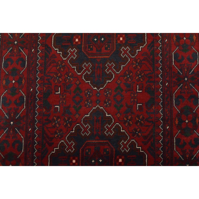 Turkmen Runner 2’8” X 15’7” Red Wool Tribal Hand-Knotted Oriental Rug For Sale - Image 9 of 13