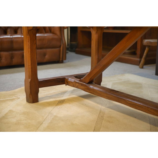 1950s Large Elm Farmhouse Table, 1950s For Sale - Image 5 of 15
