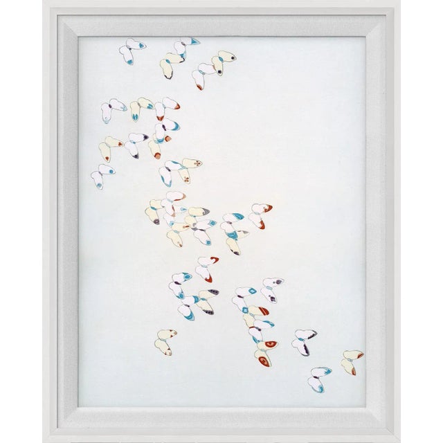 Mounted on deep panels, the detail and design of these antique, Japanese butterfly prints are mesmerizing en masse or apart.